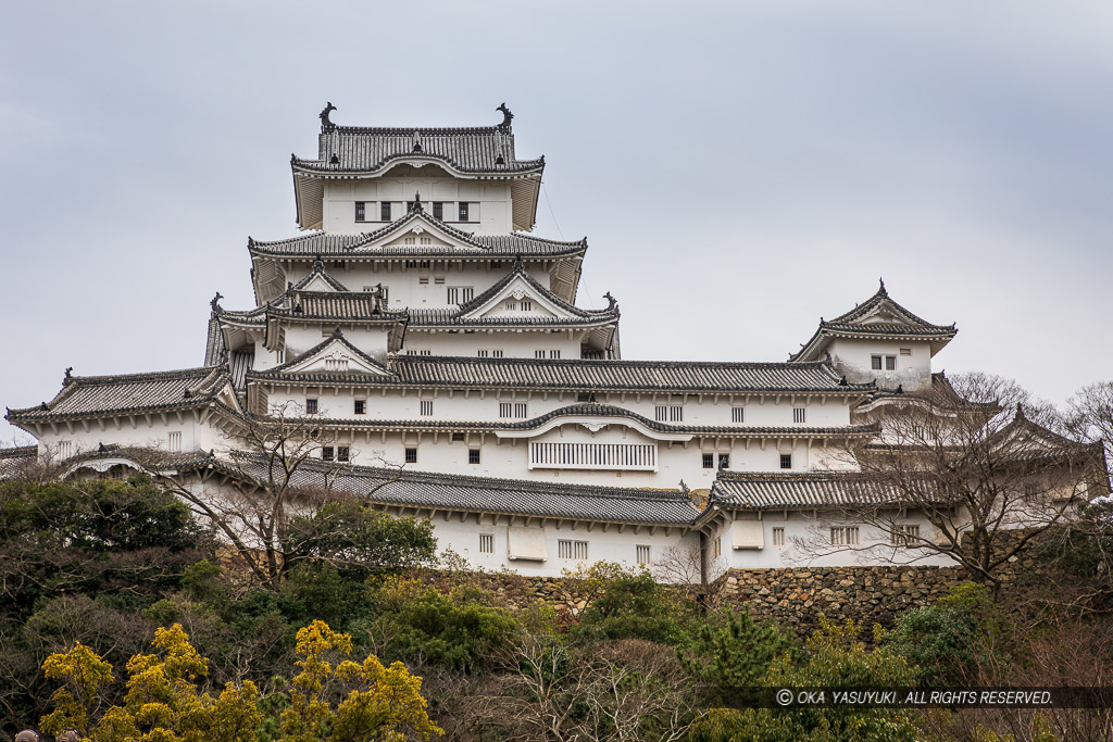 姫路城の北側からの眺め