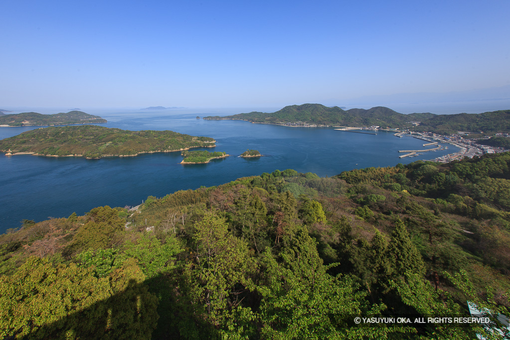 カレイ山展望公園から能島城