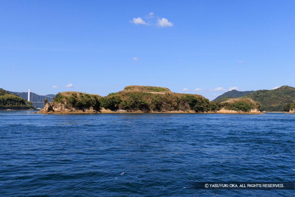 能島城（2020年木々伐採後）