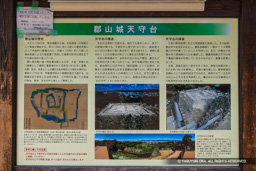 郡山城天守台の解説板 | 高解像度画像サイズ：6226 x 4152 pixels | 写真番号：6F1A9140 | 撮影：Canon EOS R5m2