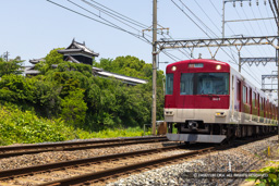 大和郡山城と近鉄電車 | 高解像度画像サイズ：7126 x 4753 pixels | 写真番号：6F1A9209 | 撮影：Canon EOS R5m2