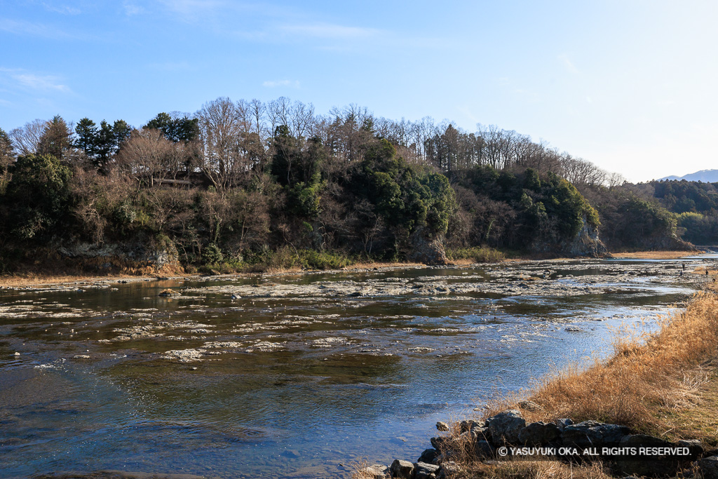 荒川と鉢形城址