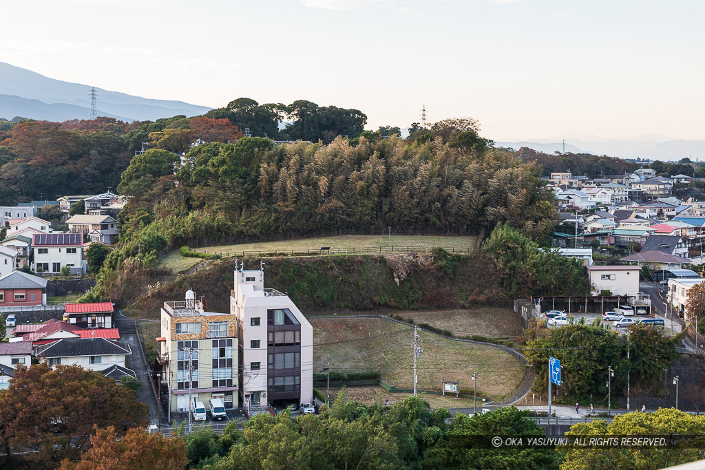 小田原城天守から八幡山古郭を望む